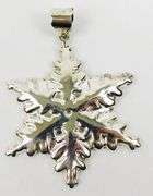 Big Sterling Silver Snowflake Pendant