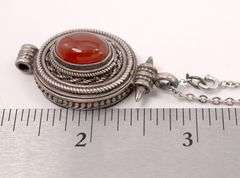 Sterling Silver Carnelian Gemstone Pendant Necklace