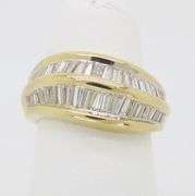 18k Yellow Gold Diamond Wave Ring