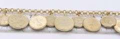 Majestic Yellow Gold Euro Coin Charm Bracelet