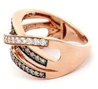 Le Vian 1.00ctw Chocolate and White Diamond Limited Edition Crossover Ring in 14K