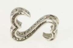 14K White Gold Diamond Heart Infinity Love Symbol Pendant