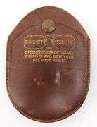 Antique Sterling Pince Nez Lorgnette & Leather Case