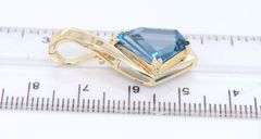 Fantastic Yellow Gold Tanzanite and Diamond Pendant