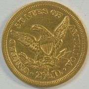 Very scarce 1873-S $2.50 Liberty Gold Piece in high grade