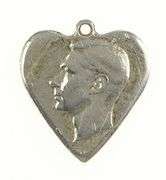 Sterling Silver 1943 Australian Coin Love Token Heart Charm/Pendant