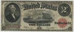 Nice circulated 1917 Series Large Size $2 Legal Tender Note