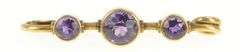 14K Yellow Gold Victorian Amethyst Inset Bar Antique Stick Pin