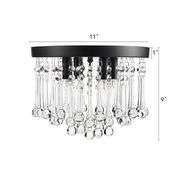 Modern 4 Light Droplet Hanging Chandelier