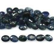 Heated only! 7.53ct blue green Sapphire set