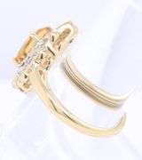 Gorgeous Yellow Gold Oval Yellow Quartz in Diamond Deco Style Setting