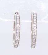 Gorgeous White Gold Diamond Hoop Earrings