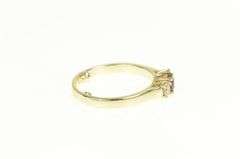 14K Yellow Gold 0.88 Ctw Natural Ruby Diamond Engagement Ring