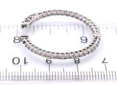 Set of 925 Sterling Silver Cubic Zirconia Pendant on Chain and Hoop Earrings