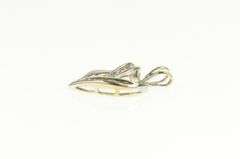 10K White Gold Curvy Heart Love Symbol Classic Romantic Pendant