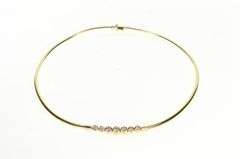 14K Yellow Gold 1.04 Ctw Graduated Diamond Cocoon Chain Necklace