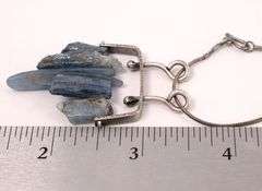 Sterling Silver Raw Blue Kyanite Pendant Necklace