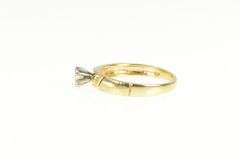 14K Yellow Gold 0.21 Ct Classic Diamond Solitaire Engagement Ring