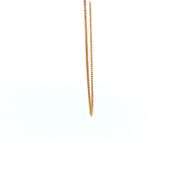 18K Yellow Gold 1.0mm Square Link Classic Box Chain Necklace