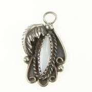 Sterling Silver Native American Mother of Pearl Navajo Charm/Pendant