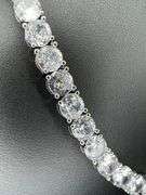 14 Kt White Gold Plate 74 Piece 103.5 Ct Simulated Diamond Necklace