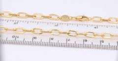 Paper Clip 18kt Yellow Gold Chain Necklace