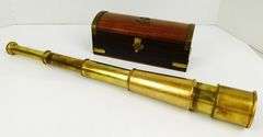 Vintage Spy Glass/Telescope with Wood Box