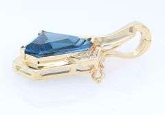 Fantastic Yellow Gold Tanzanite and Diamond Pendant