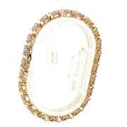 10K Yellow Gold 7.50 Ctw Cognac Diamond Wavy Bar Cluster Bracelet