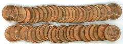 BU Roll of 1945-P Lincoln Wheat Cents