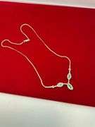 CERTIFIED BRAND NEW 14K GOLD DIAMOND AND EMERALD NECKLACE