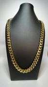 Huge 297 Grams Limited MLB 14 Kt Gold Plated Curb Link Necklace