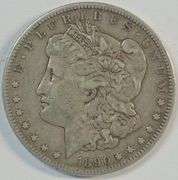 Key date 1896-S Morgan Silver Dollar in VF