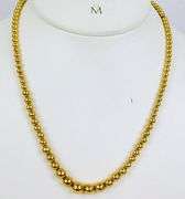 14K Yellow Gold Bead Necklace