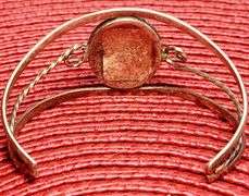 Hand Crafted Vintage Alpaca Mexico Silver Inlayed Cuff Bracelet