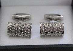 Silver color Jeweled Style Cufflinks By Carelli