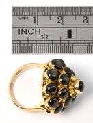 Neat Black Star Sapphire Pyramid Ring