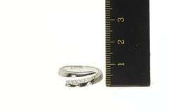 14K White Gold 0.50 Ctw Princess Diamond Bypass Band Ring