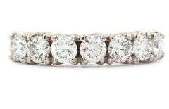 1.40ctw Round Diamond Seven Stone Wedding Band Ring in Platinum