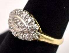 Amazing Eye Themed Diamond Ring in 14K Yellow Gold