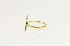 14K Yellow Gold Ankh Ancient Egyptian Life Symbol African Ring
