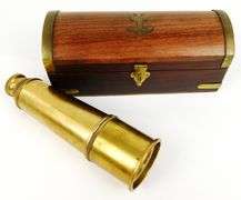 Vintage Spy Glass/Telescope with Wood Box