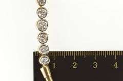 14K Yellow Gold 1.04 Ctw Graduated Diamond Cocoon Chain Necklace