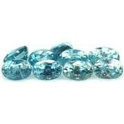 Vibrant blue! 8.65ct 9pc Cambodian Zircon set