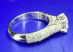 Sparkling 2.5 Ct 14 Kt White Gold Plated Engagement Ring