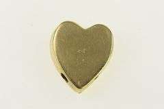 14K Yellow Gold Scroll Heart Victorian Slide Bracelet Charm/Pendant