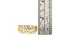 14K Yellow Gold 1.50 Ctw Wavy Diamond Strip Channel Band Ring