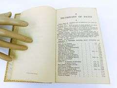 Antique Dictionary of Dates Leather Book