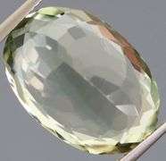 Excellent 13.11ct platinum green Amethyst