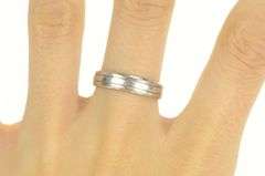 Platinum 5.0mm Grooved Simple Wedding Band Ring